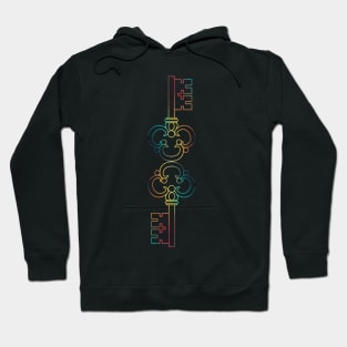 Rainbow keys silhouette Hoodie